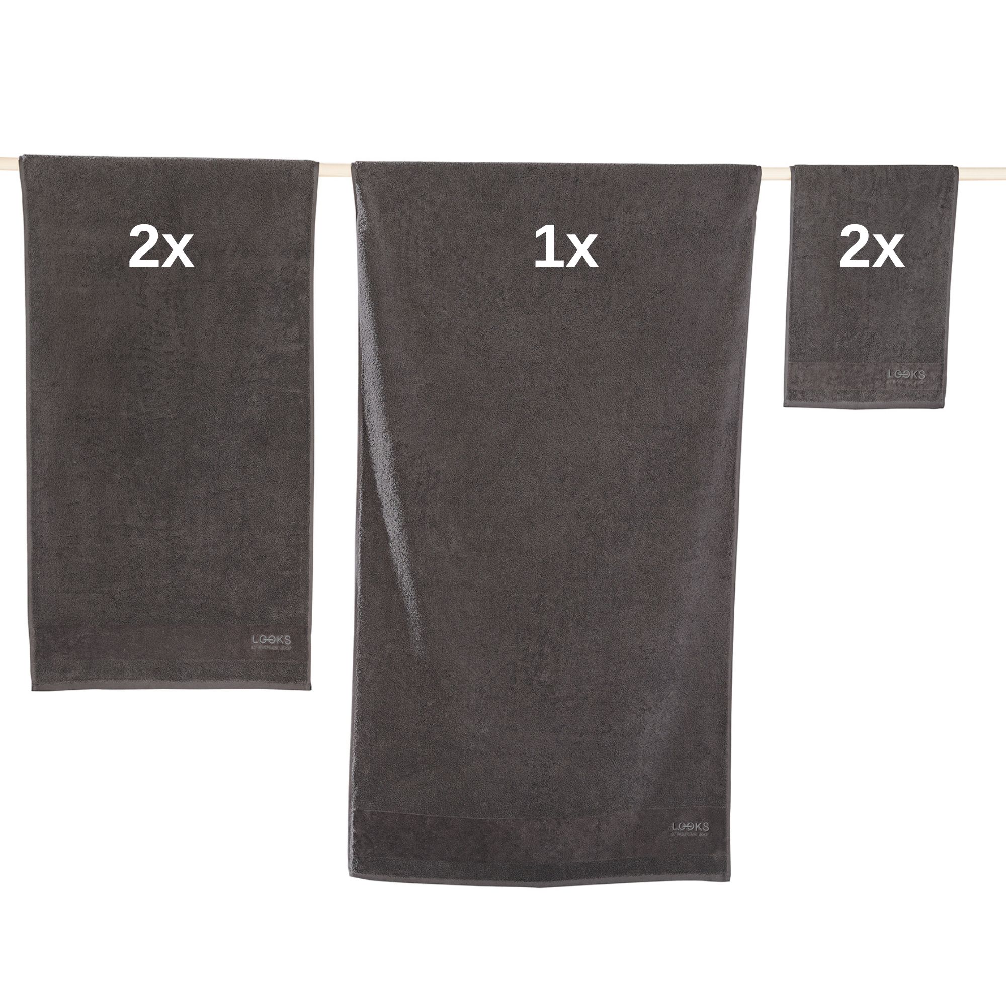 LOOKS by Wolfgang Joop Frottier Set Handtuch, Badetuch, Handtuch, Badetuch