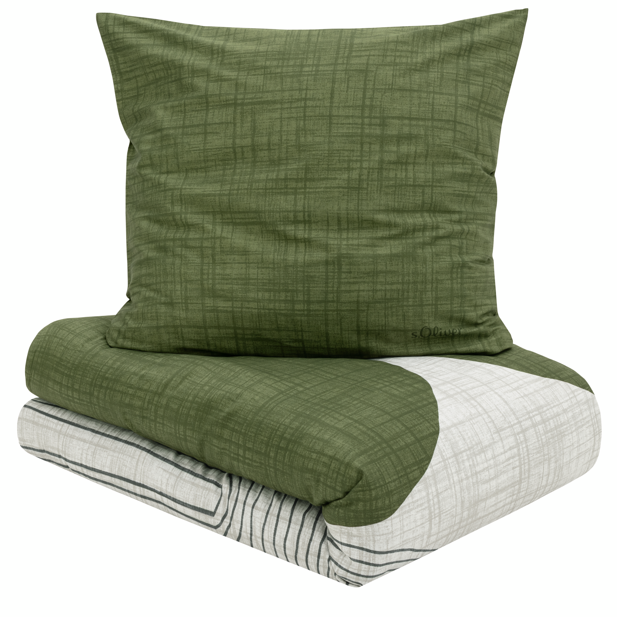 Kissen, Kissenbezug, grün, mustermuster, Kissen-Set, grün, Kissen, Pillow, Leinen, Muster