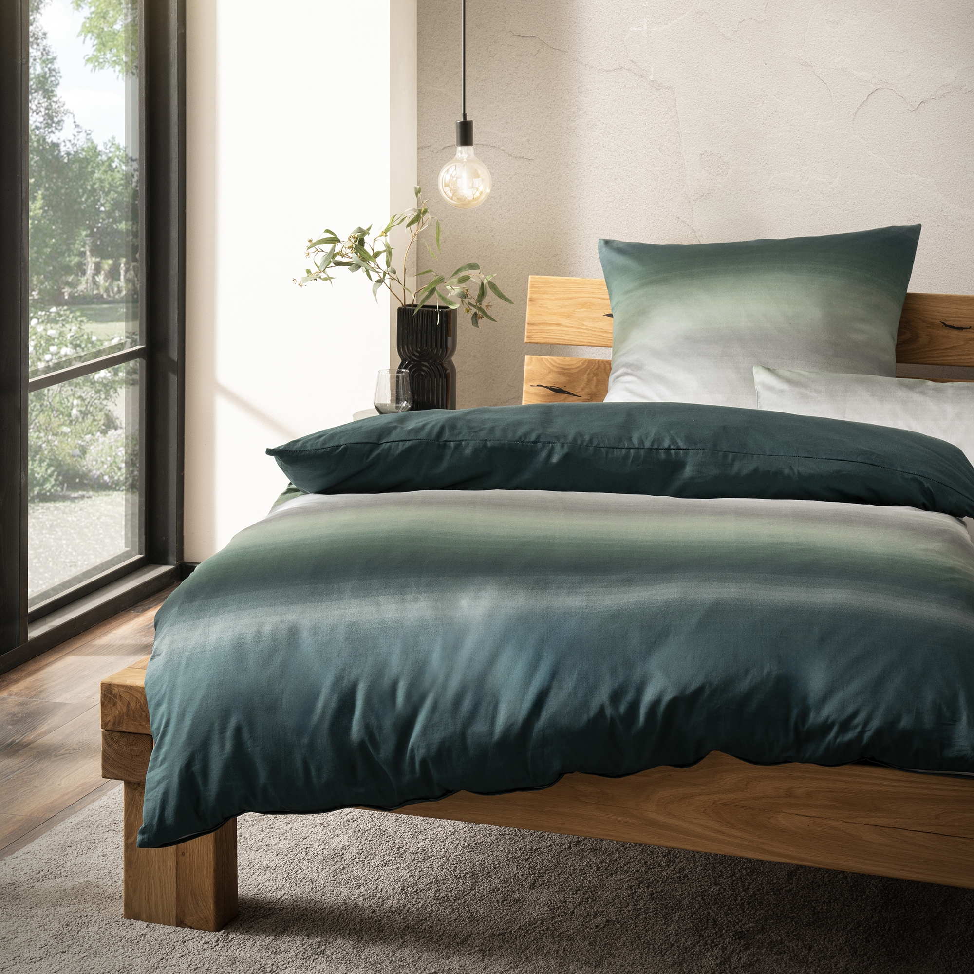 Furniture, Bed, Bed Sheet, Interior Design, Plant