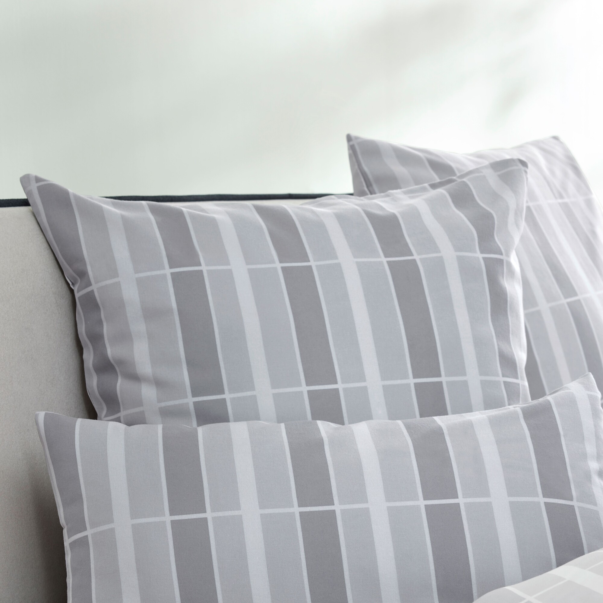 pillow, cushion, grey, grid pattern, decor accessory
