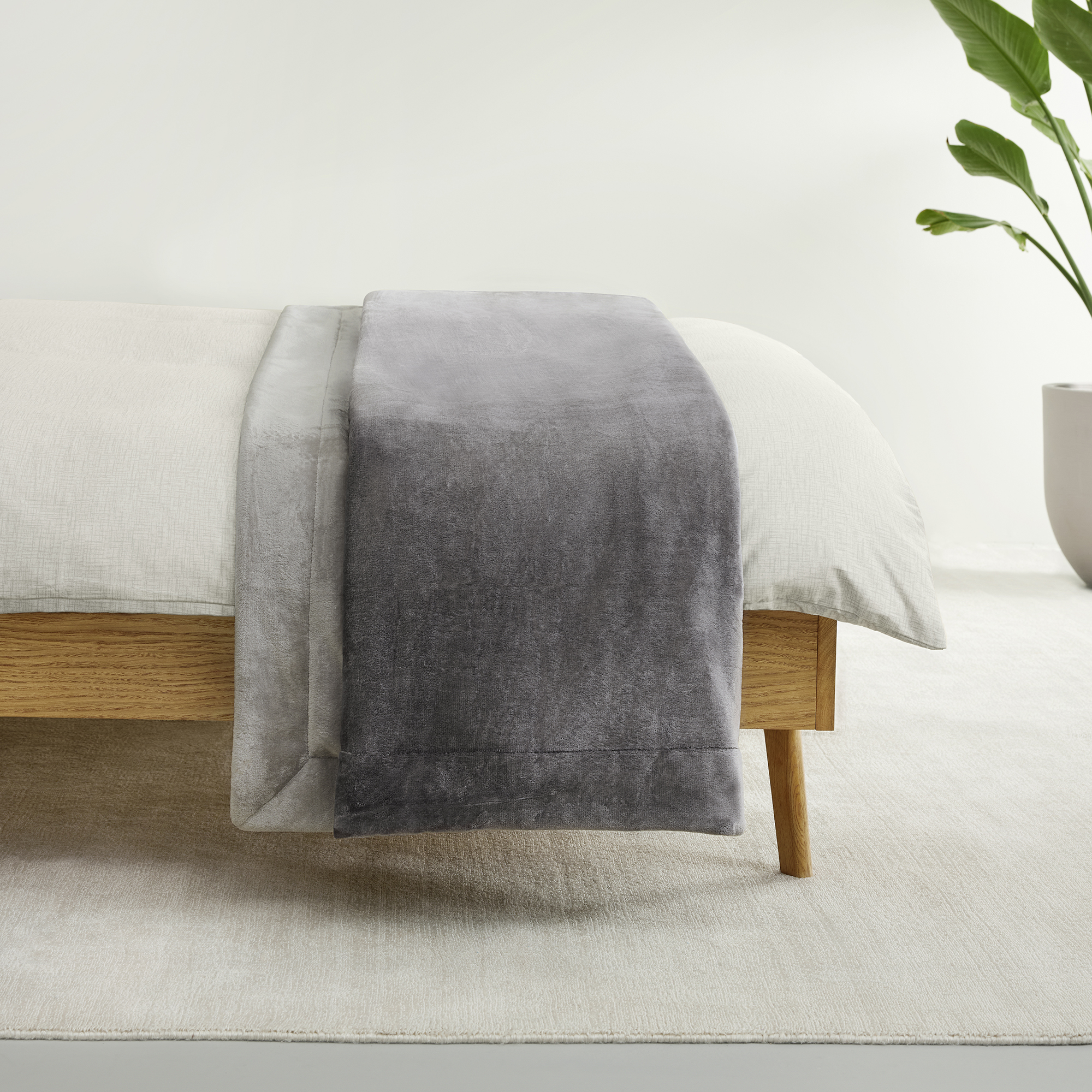 Dekoration für Zuhause, Leinen, Pflanze, Decke, Bett