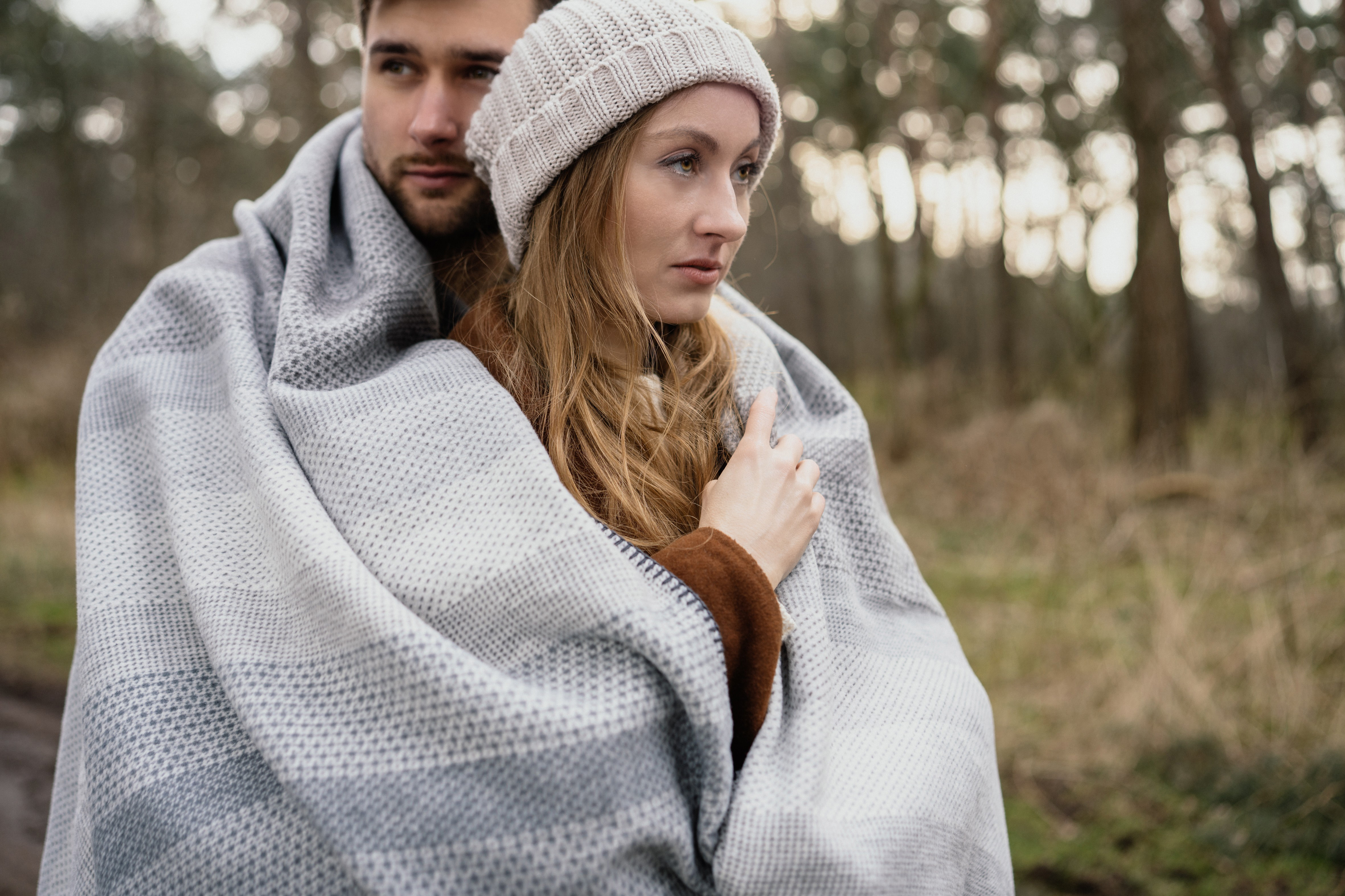 Blanket, Adult, Female, Person, Woman