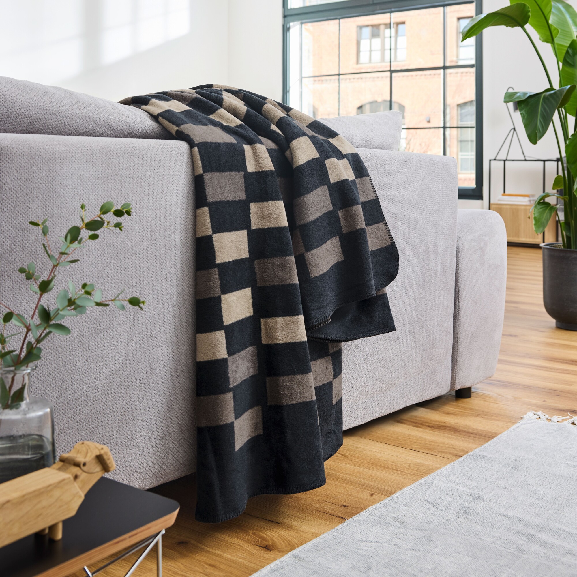 Decken, kariert, Schal, Wohndecke, Sofa-Decke