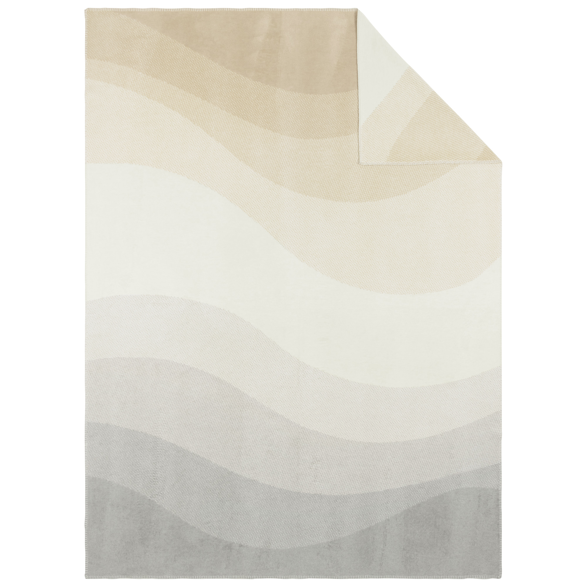 Teppich, Wohnzimmerteppich, Wellenmuster, Beige, Neutral