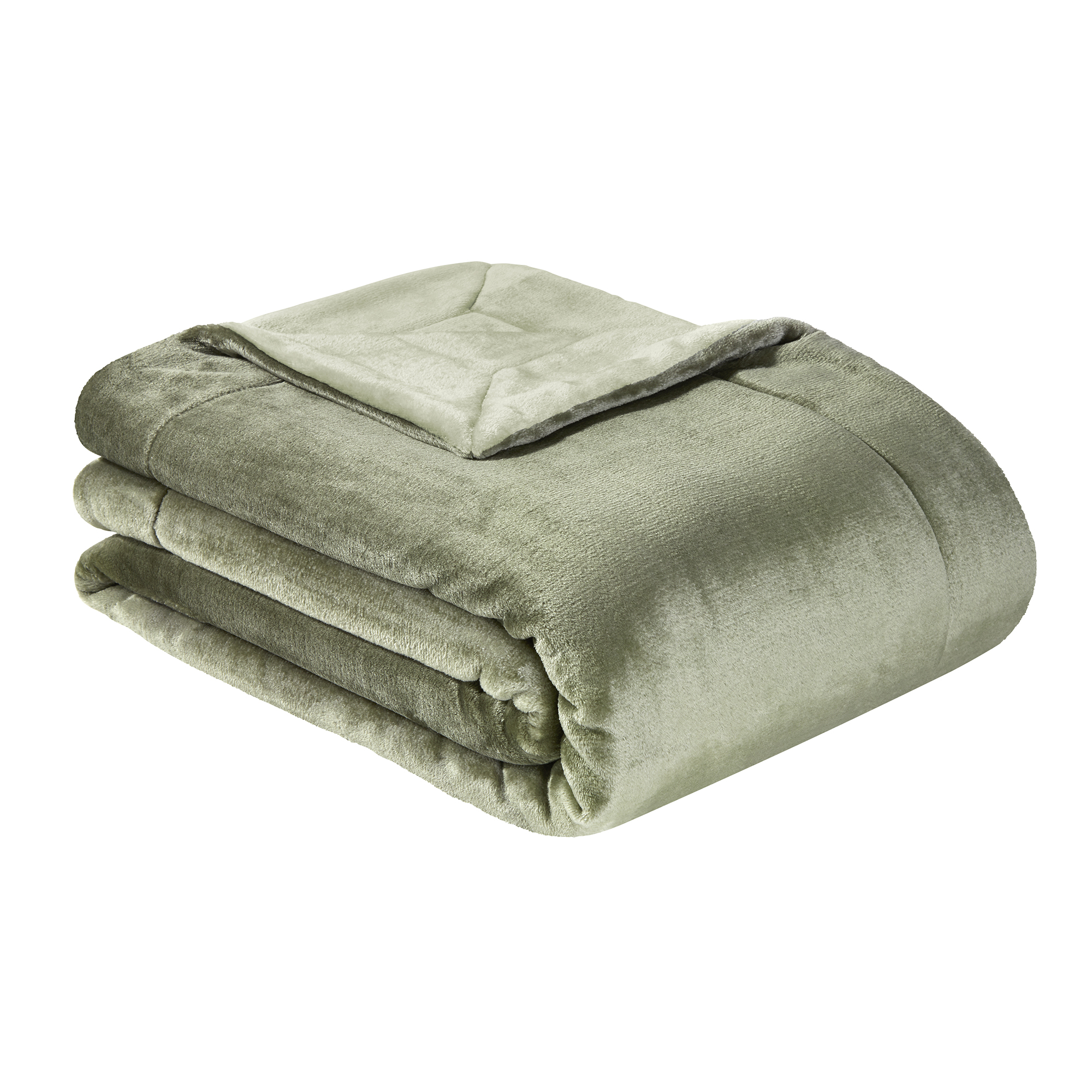 blanket, throw, folded, plush, solid-color