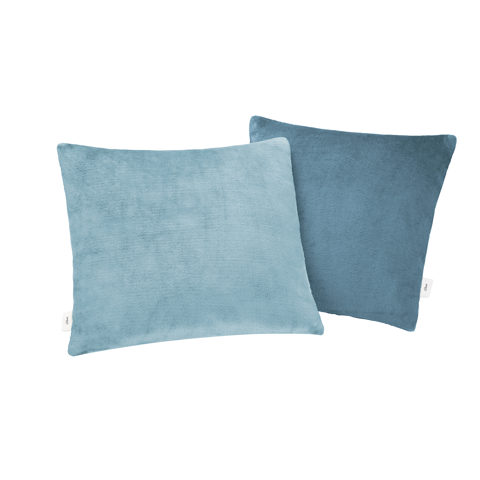 double soft Kissen s.Oliver Doppelpack | dunkelpetrol/petrol | 50 x 50 cm (2x)