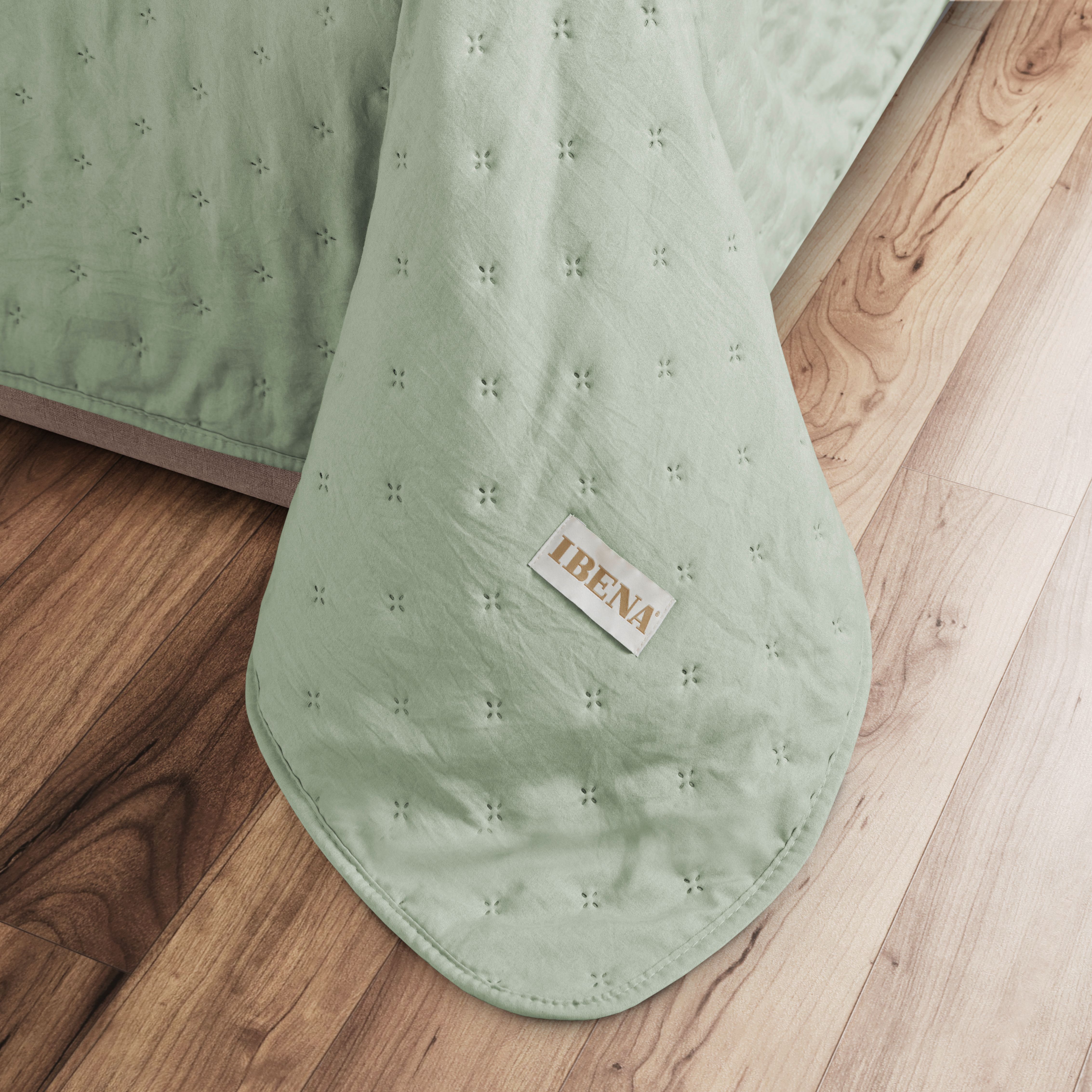duvet, Komforter, gesteppt, minzgrün, gepolstert