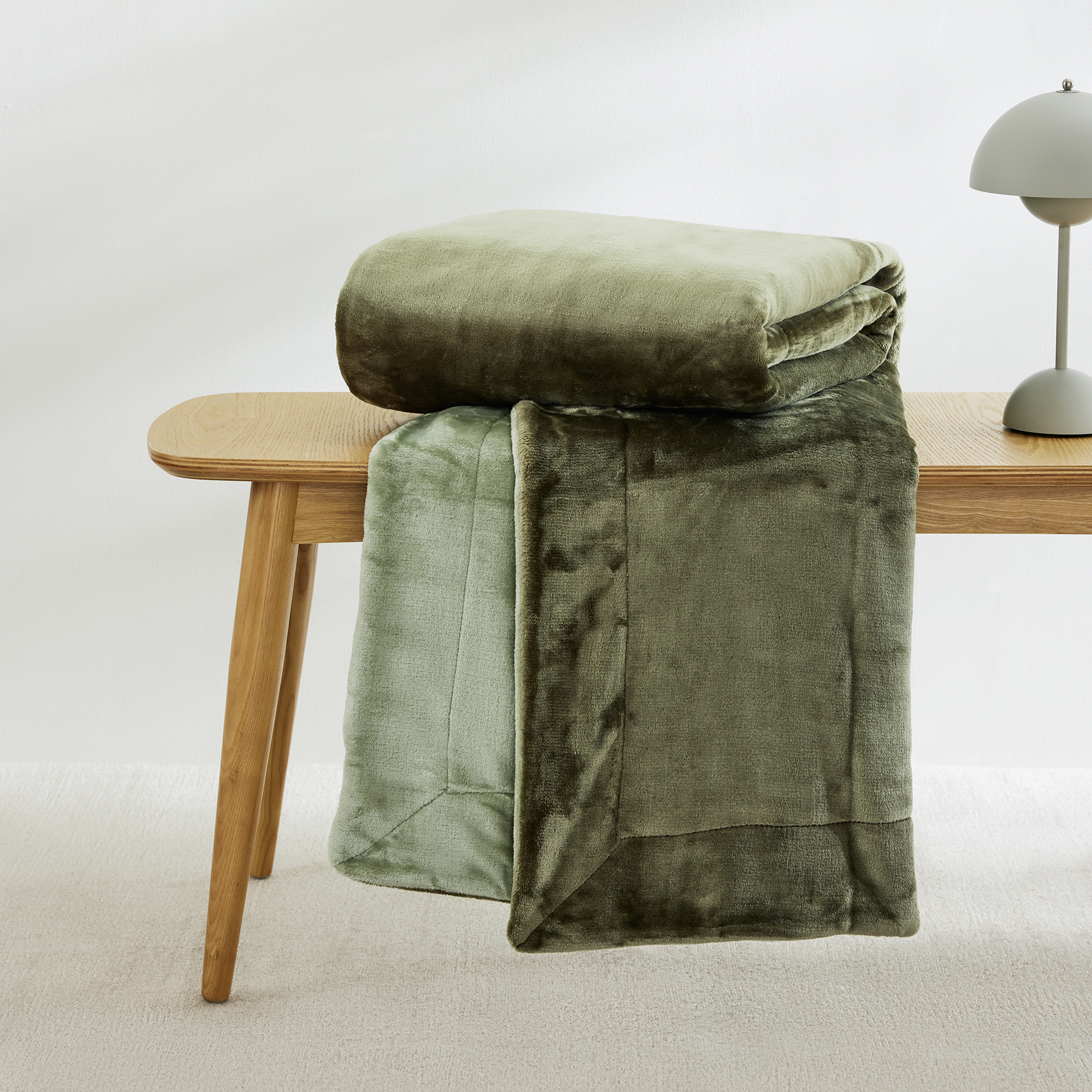 blanket, velvet, green, throw, soft