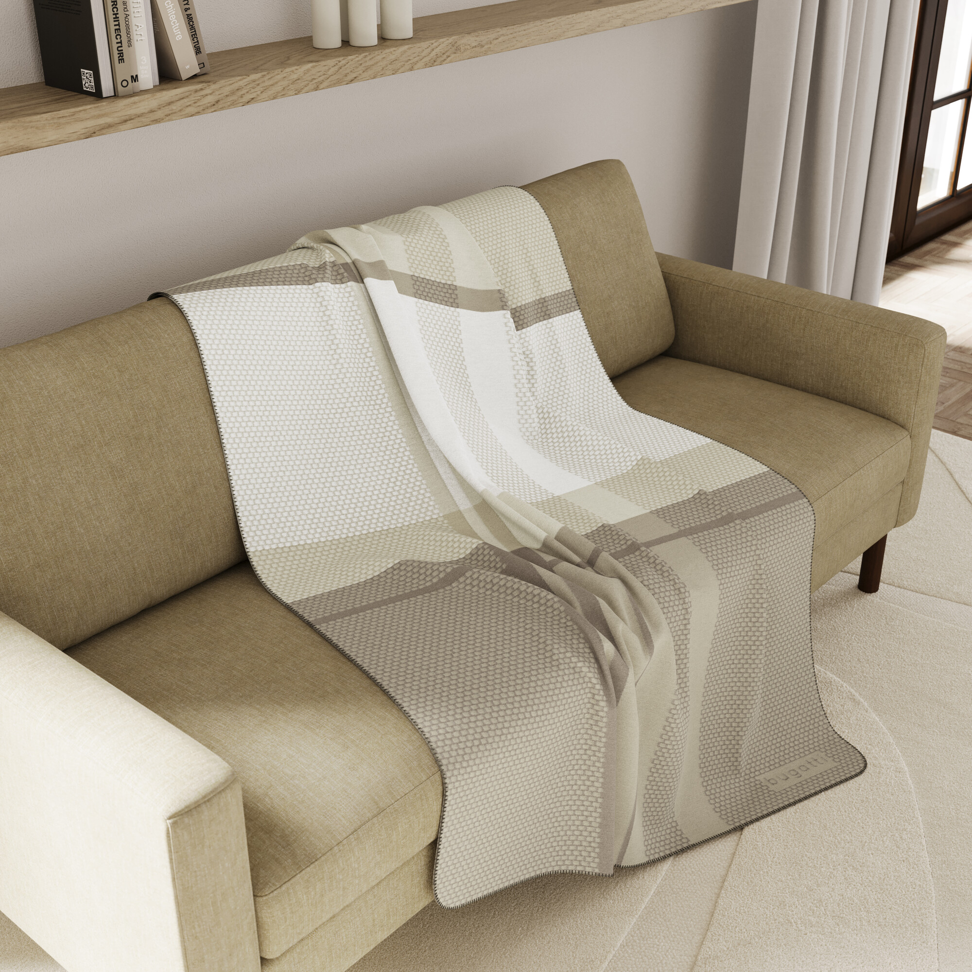 sofa, Decke, beige, gemustert, Wohnzimmer, Sofa, Decke, Throw, Beige, Wohnzimmer