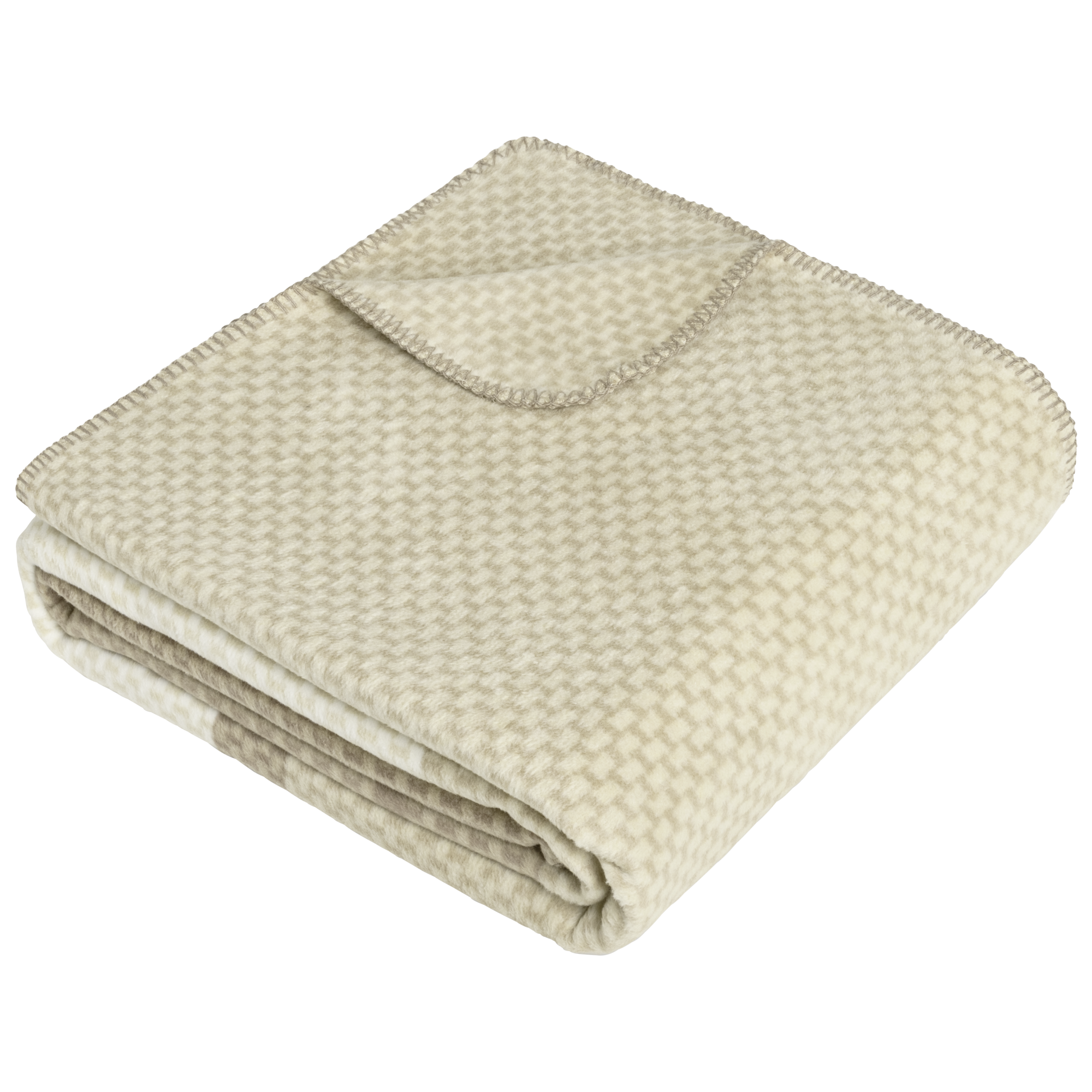 Decke, Fleece, Hahnentritt, Beige, Creme, decke, wurfdecke, wolle, beige, Heringbone
