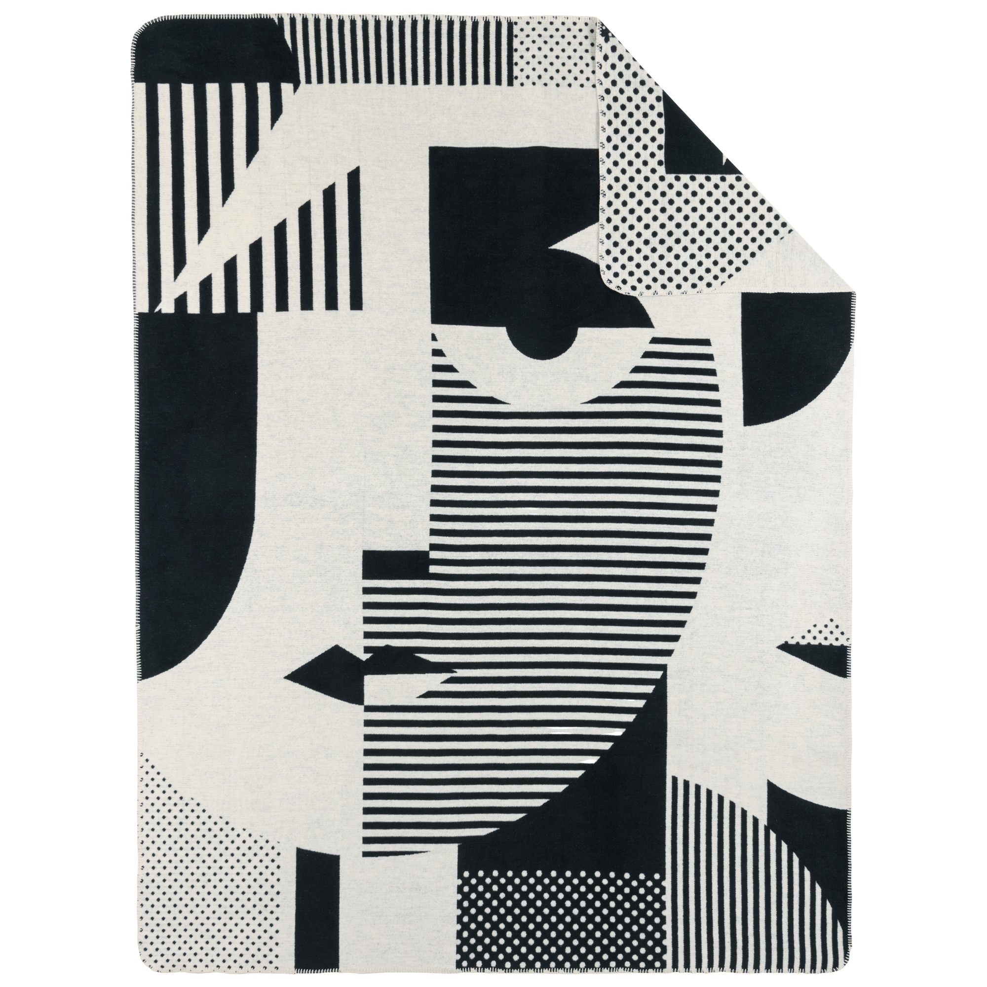 Teppich, Geometrisch, Schwarz-Weiß, Gemustert, Flur-/Wohnzimmerteppich