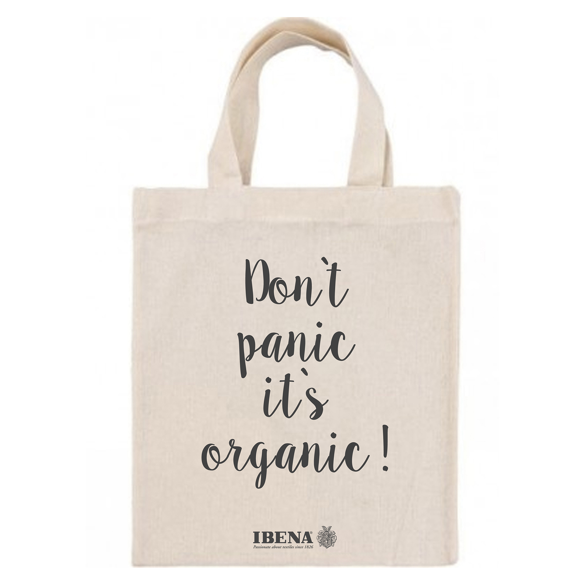 IBENA Baumwolltasche "Don't panic - it's organic" GOTS IBENA Baumwolltasche "Don't panic - it's organic" GOTS
