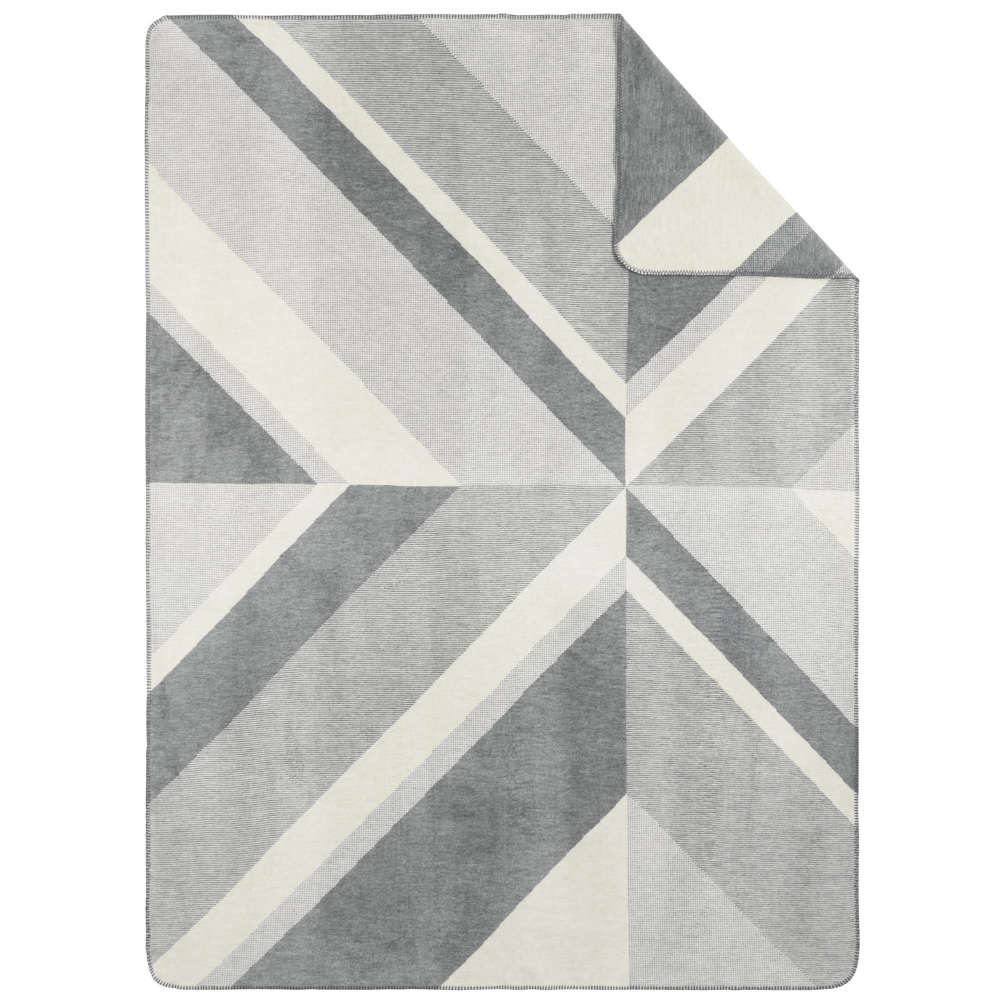 Teppich, Flächenteppich, Geometrisch, Grau, Diagonal-Muster