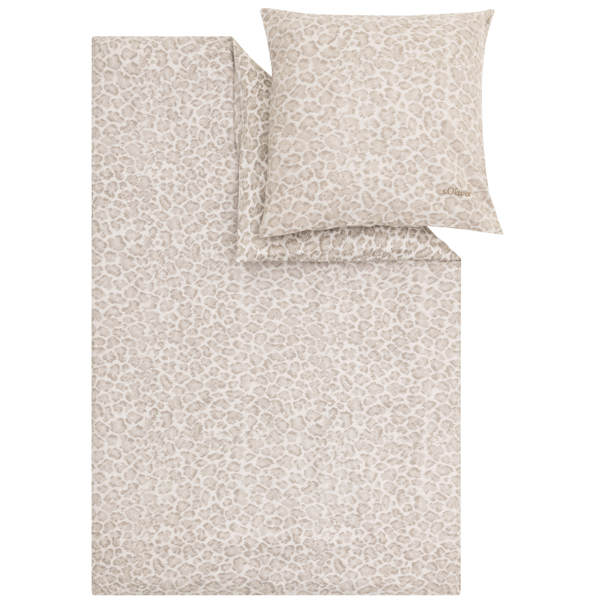 duvet, bedding, leopard, pattern, beige