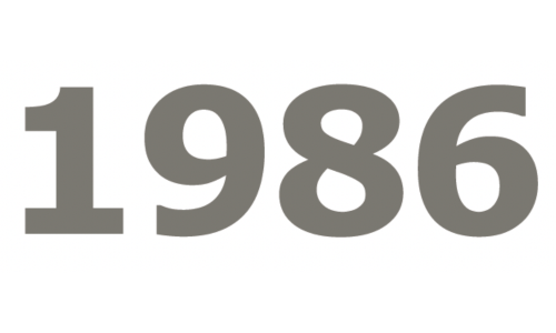 1986, zahlen, schrift, grafik