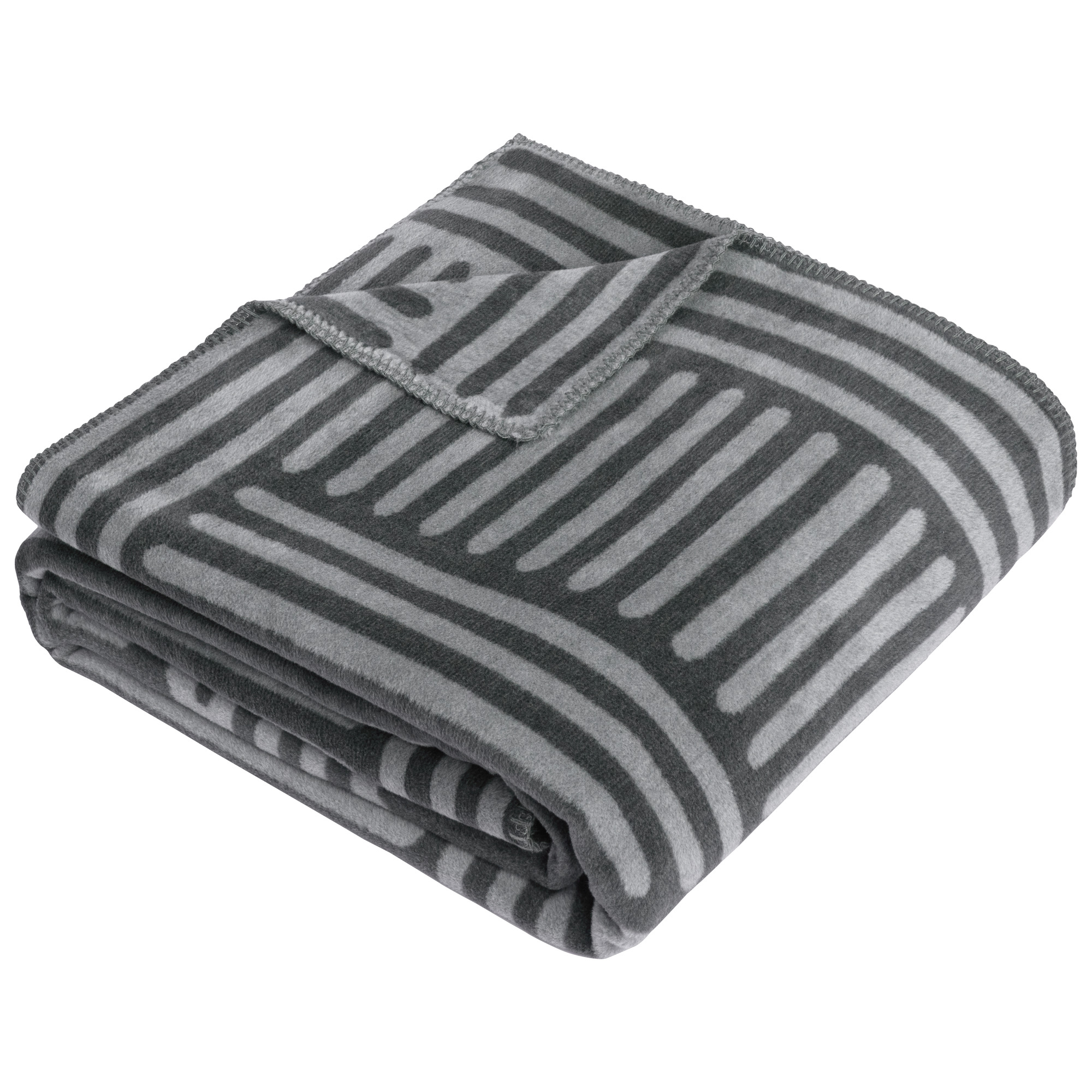 decke, Fleece, gestreift, grau, Plaid