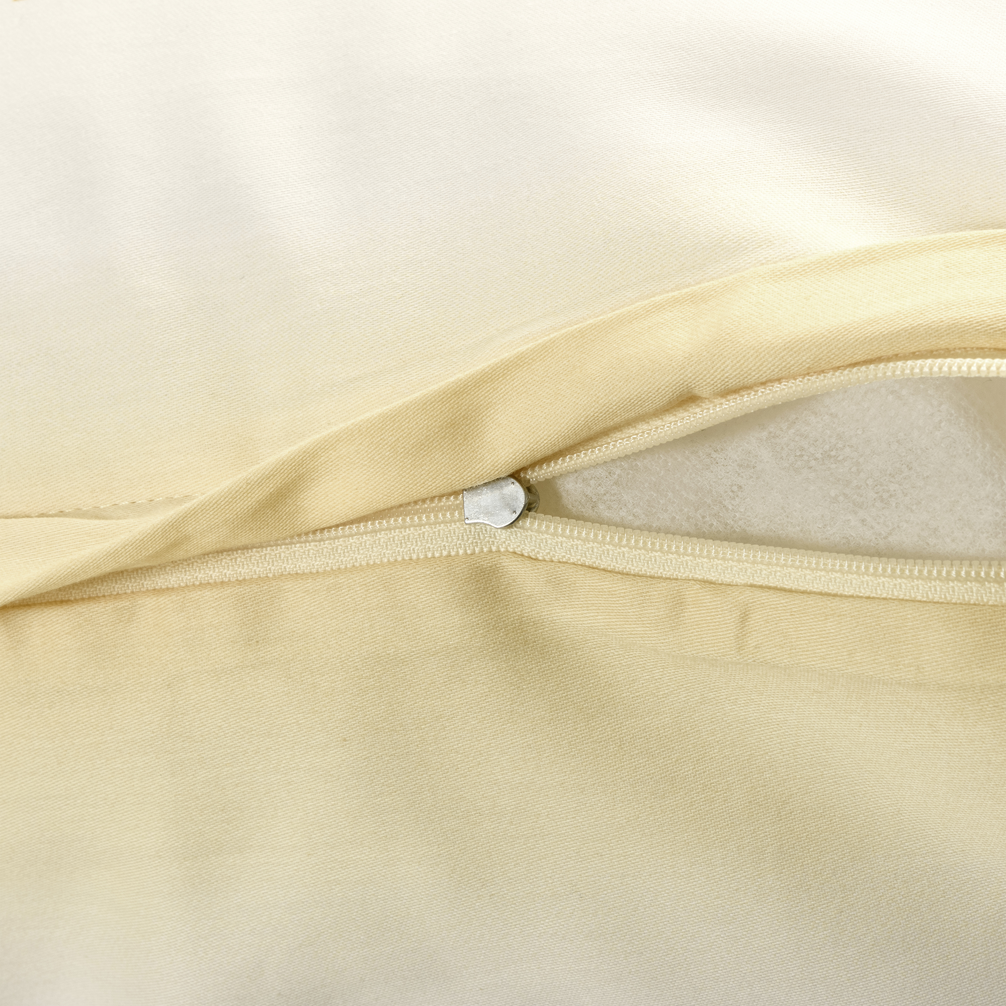 pillow, zipper, cream, fabric, close-up, zipper, beige, fabric, pocket, stitching