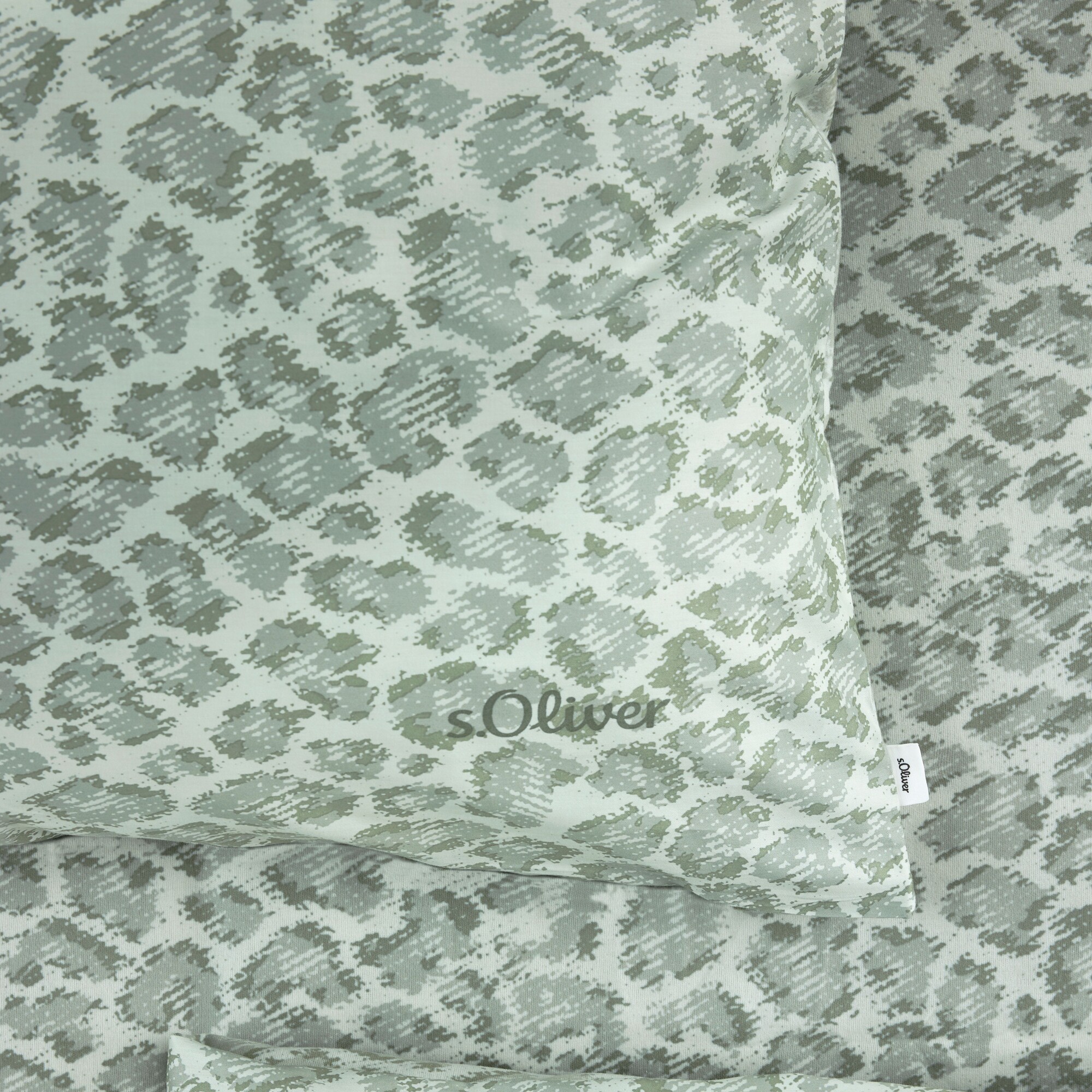 pillow, cushion, textile, pattern, s.Olivier, pillow, cushion, pattern, sage, s.Oliver, pillow, leopard print, camouflage, grey-green, s.Oliver